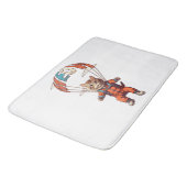 Tapis De Bain Chat drôle de parachutisme (Angle)