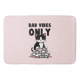 Tapis De Bain Chat Edgy - Vibes Mauvaises Seulement