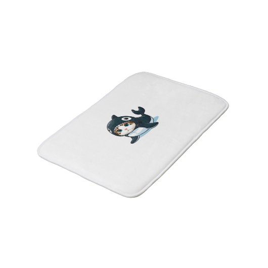 Tapis De Bain Chat en costume Orca (Angle)