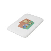 Tapis De Bain Chat et cuvette de poisson (Angle)
