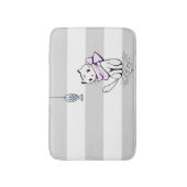 Tapis De Bain Chat et poisson blanc testé (Devant (Vertical))