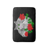Tapis De Bain Chat et Rose (Devant (Vertical))