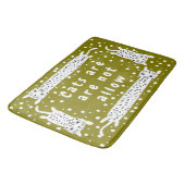 Tapis De Bain Chat Étirement Olive (Angle)