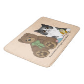 Tapis De Bain Chat gris Teddy Bear Peach Drôle (Angle)