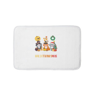 Tapis De Bain Chat Halloween Noël Joyeux Hallothanksmans Merci