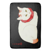 Tapis De Bain Chat japonais blanc et gingembre (devant Vertical)