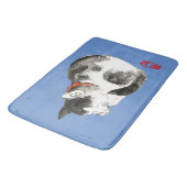 Tapis De Bain Chat japonais couché noir et blanc (Angle)