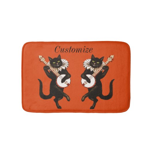 Tapis De Bain Chat jouant à Banjo Thunder_Cove (Devant)