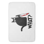 Tapis De Bain Chat Meurtrier Avec Couteau (devant Vertical)