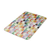 Tapis de bain chat mignon collage kawaii drôle (Angle)