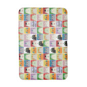 Tapis de bain chat mignon collage kawaii drôle (Devant (Vertical))