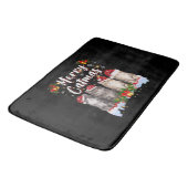 Tapis De Bain Chat Noël Santa Hat Funny Joyeux Noël (Angle)