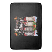 Tapis De Bain Chat Noël Santa Hat Funny Joyeux Noël (devant Vertical)