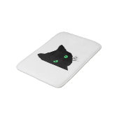 Tapis De Bain chat noir aux yeux verts (Angle)