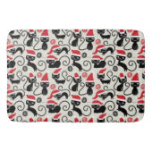 Tapis De Bain Chat noir de Noël (Devant)