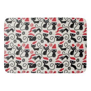 Tapis De Bain Chat noir de Noël