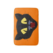Tapis De Bain Chat noir d'Halloween (Devant (Vertical))