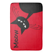 Tapis De Bain Chat noir drôle original félin (devant Vertical)