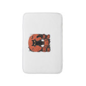 Tapis De Bain Chat noir et Citrouille - Halloween T-shirt Art Cl (Devant (Vertical))