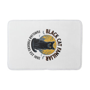 Tapis De Bain Chat Noir Familier Vintage Halloween Sauvetage Des