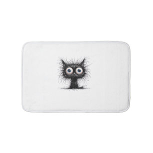 Tapis De Bain Chat noir Halloween Costume fête drôle Chat effray