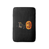 Tapis De Bain Chat noir Halloween Design - Art Citrouille Éffray (Devant (Vertical))