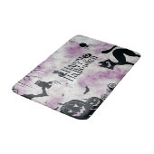 Tapis De Bain Chat noir Halloween Diable Citrouille Chouettes d' (Angle)