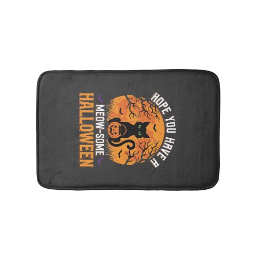 Tapis De Bain Chat Noir Halloween Incroyable (Devant)