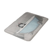 Tapis De Bain Chat noir mignon (Angle)