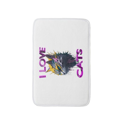 Tapis De Bain Chat noir mignon 1 (Devant (Vertical))