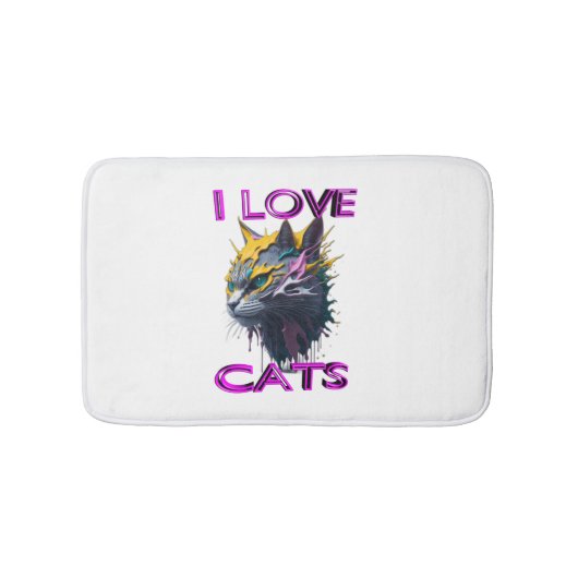 Tapis De Bain Chat noir mignon 1 (Devant)
