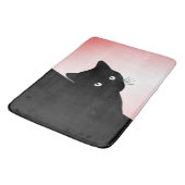 Tapis De Bain Chat noir Sly rose (Angle)