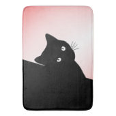 Tapis De Bain Chat noir Sly rose (devant Vertical)
