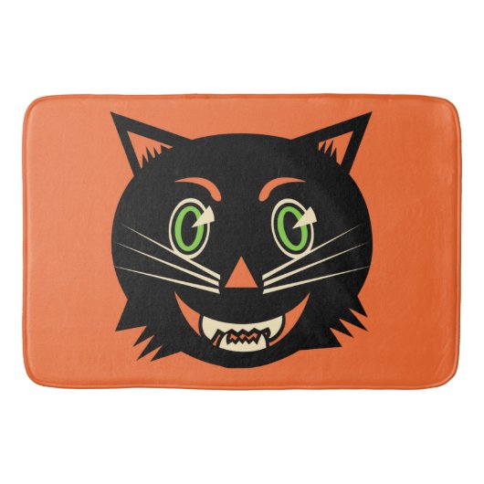 Tapis De Bain Chat noir vintage (Devant)