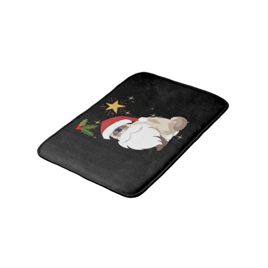 Tapis De Bain Chat Ragdoll de Noël (Angle)