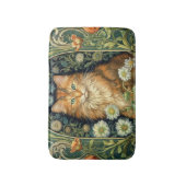 Tapis De Bain Chat rouge dans le jardin Art nouveau (Devant (Vertical))