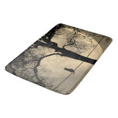 Tapis De Bain Chat sur une Pleine lune de fil (Angle)