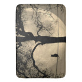 Tapis De Bain Chat sur une Pleine lune de fil (devant Vertical)
