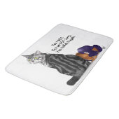 Tapis De Bain Chat Tabby Drôle Sans Remords Défie (Angle)