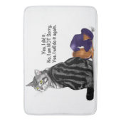 Tapis De Bain Chat Tabby Drôle Sans Remords Défie (devant Vertical)