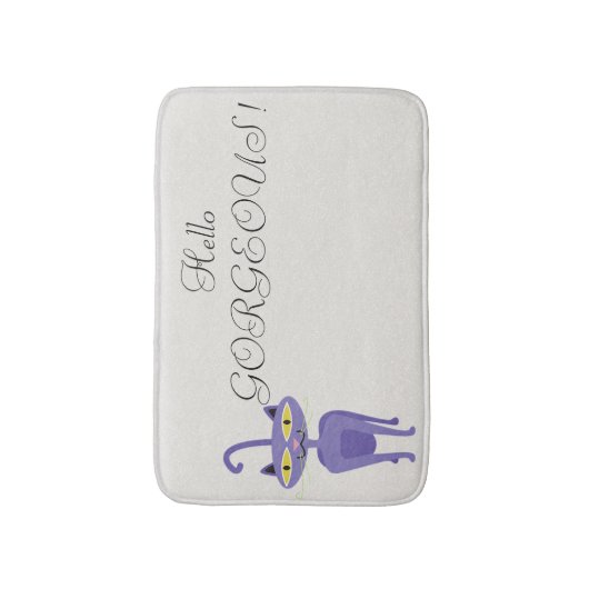 Tapis De Bain Chat Whimsical Quirky, Parties scintillant - Bonjo (Devant (Vertical))