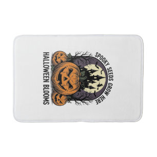 Tapis De Bain Château de citrouille d'Halloween Vintage Maillot