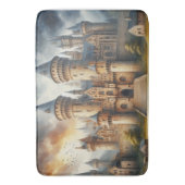 Tapis De Bain Château médiéval au coucher du soleil avec ciel at (devant Vertical)
