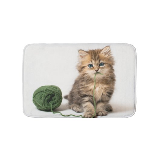 Tapis De Bain Chaton avec le fil vert (Devant)