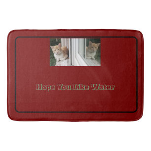 Tapis De Bain chaton deux faces photo et texte du chat remplaçab