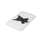 Tapis De Bain Chaton Noir Grumpy Halloween En Costume De Chat (Angle)