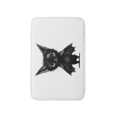 Tapis De Bain Chaton Noir Grumpy Halloween En Costume De Chat (Devant (Vertical))