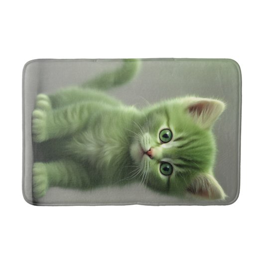 Tapis De Bain chaton vert (Devant)
