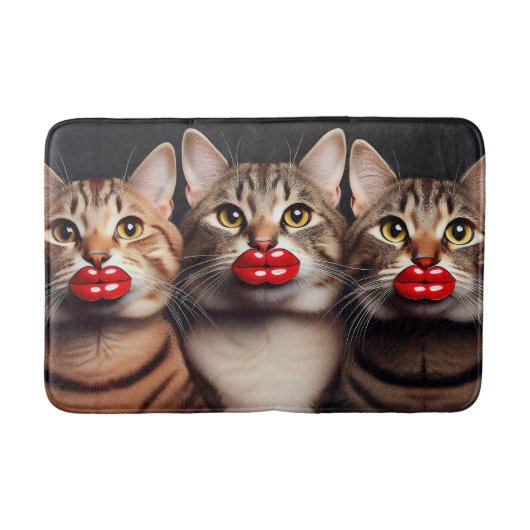 Tapis De Bain Chats Amusants Avec Botox (Devant)