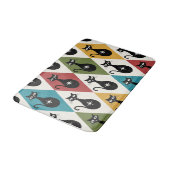 Tapis De Bain Chats atomiques de milieu de siècle sur des diaman (Angle)